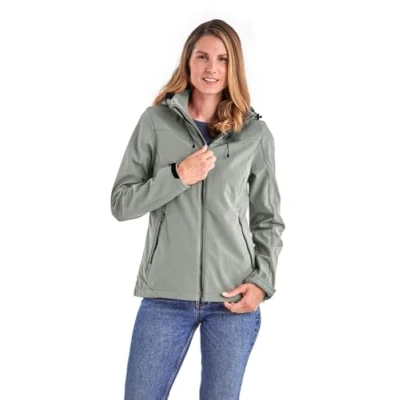 Afbeelding van killtec Dames Softshell jas, light olive, 41113 000