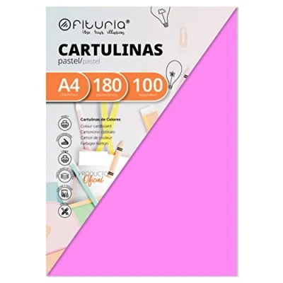 Afbeelding van Verpakking met 100 dozen kleur roze maat A4 180 g