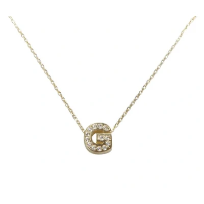 Afbeelding van Gouden ketting met G zirkonia hanger