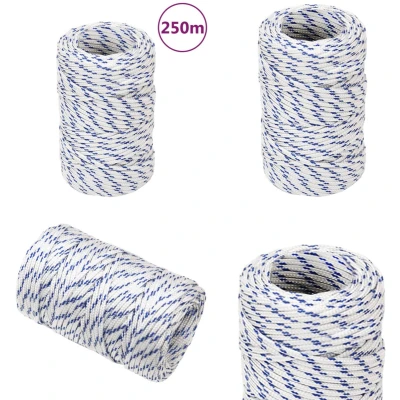 Afbeelding van vidaXL Boottouw 2 mm 250 m polypropyleen wit