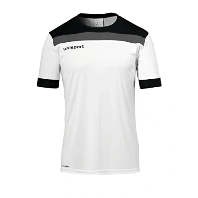Afbeelding van Uhlsport Offense 23 Shirt Korte Mouw Kinderen Wit / Zwart Antraciet Maat: 164
