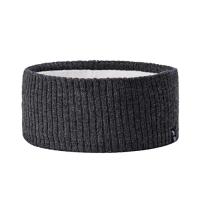 Afbeelding van Enter the Complex® Hoofdband voor dames en heren van 100% merinowol, winterhoofdband, zacht stijlvol, uniseks, antraciet