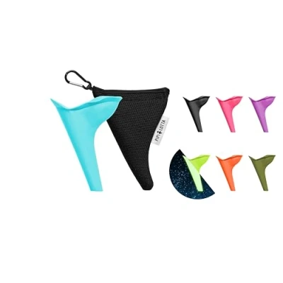 Afbeelding van PiPiLOTTA® Draagbaar urinoir voor vrouwen Staande plashulp Dames bij Muziek Festivals Camping Reizen Buitenshuis Staan Plas Gemakkelijk WC (Turkoois)