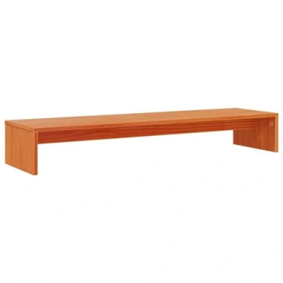 Afbeelding van Monitorstandaard 100x27x15 cm massief grenenhout wasbruin