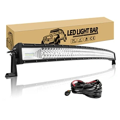 Afbeelding van Willpower 52 Inch 675W Led Lichtbalk Gebogen verlichting Bar 12V 24V Werklamp Mistlamp Waterbestendig IP67 Light Voor Vrachtwagen Tractor Auto Boot Offroad 4x4 met Kabelboom