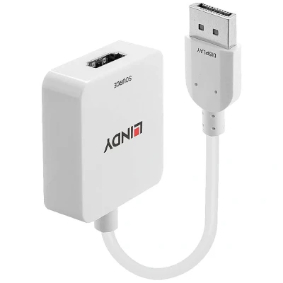 Afbeelding van LINDY 38303 HDMI / DisplayPort Converter [1x bus 1x stekker] Wit 9.5 cm