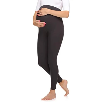 Afbeelding van Merry Style MS MS10 297 LE 2Pack Dames Zwangerschapsleggings Leggings Sport Vrijetijdsbroek Lang Viscose Sporbroek Yogabroek Grafiet S