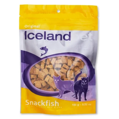 Afbeelding van Icelandpet Snackfish Kattensnack Original Witvis 100 gr