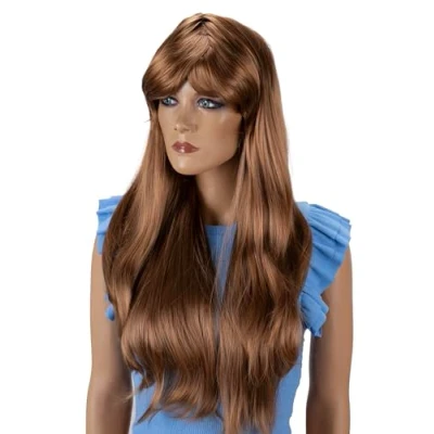 Afbeelding van CAISHA pruik Mardi Gras carnaval Cosplay partij lang haar rood blond PHK8