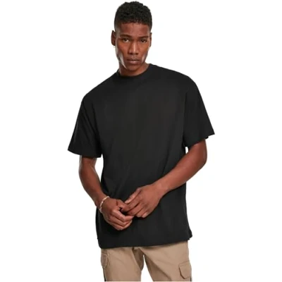Afbeelding van Build Your Brand Heren premium combed jersey los T shirt, zwart, XL