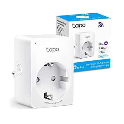Afbeelding van Slimme stekker TP Link Tapo (Wifi, Randaarde, 16A, Energiemeter)