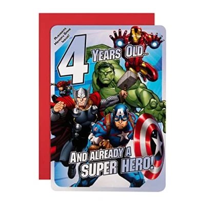 Afbeelding van Hallmark Marvel Avengers 4e verjaardagskaart &#039;Memory Game&#039; Medium
