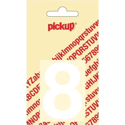 Afbeelding van Plakcijfer Helvetica 60 mm wit 8