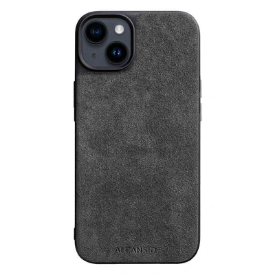 Afbeelding van iPhone 14 Plus Alcantara Back Cover Space Grey