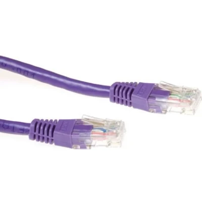 Afbeelding van ACT IB6615 U/UTP CAT6A Patchkabel Paars 15 meter