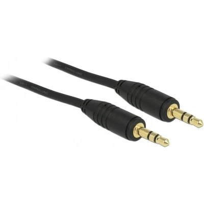 Afbeelding van Delock jack kabel 3.5 mm 3 pins male &gt; 0.5 m zwart