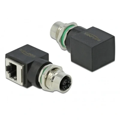 Afbeelding van Delock netwerkadapter M12 8 pins X codering naar RJ45 aansluiting De