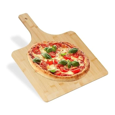 Afbeelding van pizzaschep XXL bamboe rechthoekig 50x38 cm pizzaplank