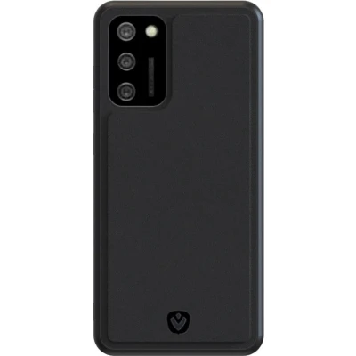 Afbeelding van Valenta Leather Back Cover Snap Samsung Galaxy A02s Black