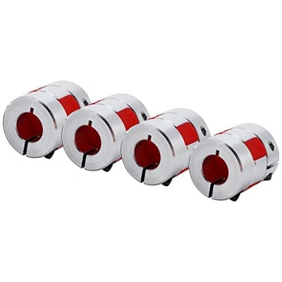 Afbeelding van Plum Shaft Koppeling, 6,35 mm x 10 Flexibele Koppeling CNC Stepper Motor Encoder