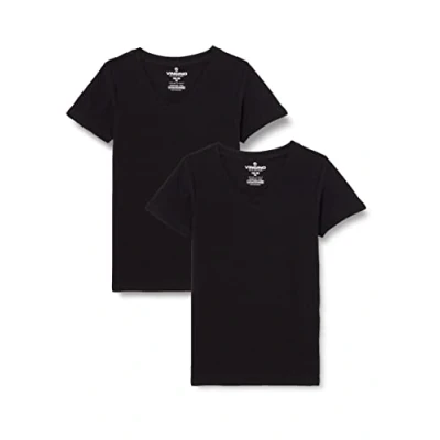 Afbeelding van Vingino basic T shirt set van 2 zwart