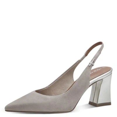 Afbeelding van Tamaris Sling Klassieke pumps, Dames, Maat: 41, Grey comb Leer