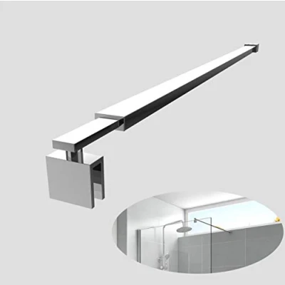 Afbeelding van EMKE 700mm tot 1200mm Telescopische Bar Ondersteuning Rvs voor Natte Kamer Douche Scherm, Bad Panel, Past 8 10mm Glas