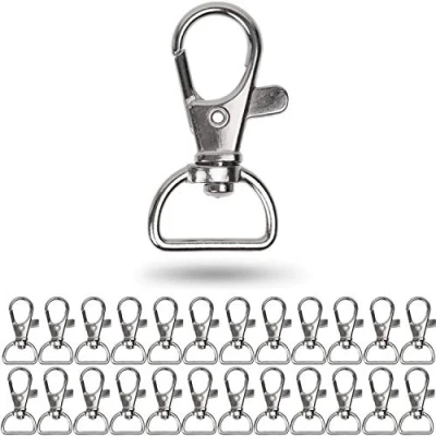 Afbeelding van Webbing tashaken, 24 delig, 15 mm breed, met 360 graden draaibare oogring, kleine karabijnhaak sleutelhangers voor tassen, sieraden en sleutels, Draaihaak d ring, Carabiner, Hooks, Key Rings
