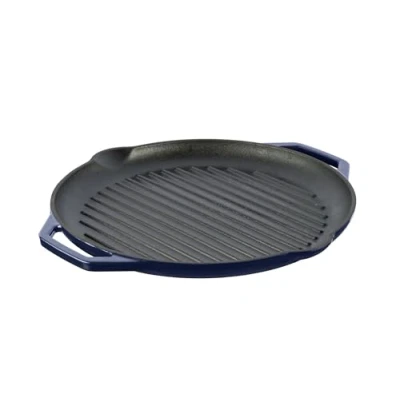 Afbeelding van Grand Feu Geëmailleerde gietijzeren grillpan blauw