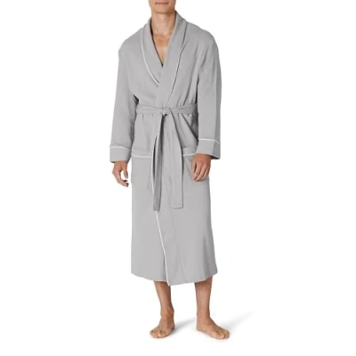Afbeelding van Amazon Essentials Men&#039;s Lichtgewicht badjas met wafelpatroon (verkrijgbaar in grote en lange maten), Lichtgrijs, M L