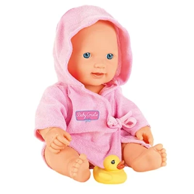 Afbeelding van Klein Toys Princess Coraolie Babypop 35c, met badeendje badjas roze