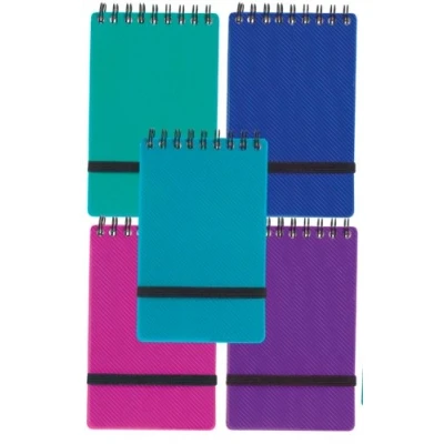 Afbeelding van Snopake 127 x 76 mm NoteGuard Hardback Notitieboekje Electra Assortiment [Pack van 5] Ref: 14324