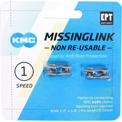 Afbeelding van KMC Sluitschakel MissingLink e101NR EPT zilver single v(2)