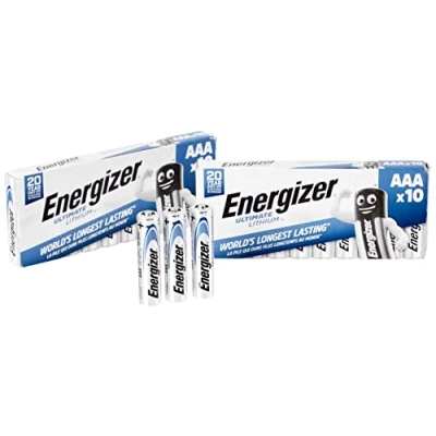 Afbeelding van 20 stuks Energizer Ultimate, lithium AAA micro batterijen, 1,5 V, 1260 mAh, L92