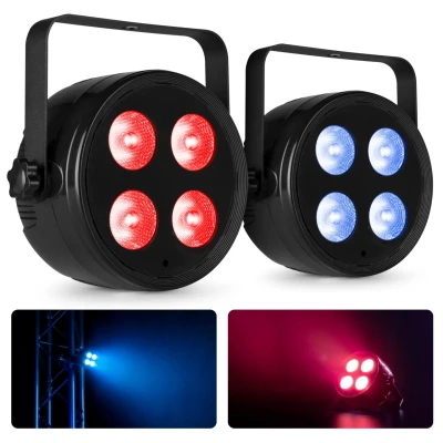Afbeelding van Fuzzix set van 2 PLF20 Party LED parren 4x 12W RGBAW LED’s Met DMX