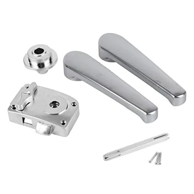 Afbeelding van EBTOOLS Badkamer Deurslot RV, WC Deur Hendel Slot Set Slingerknop Gepolijst Chroom voor Camper RV Jacht