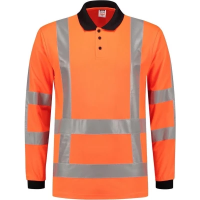 Afbeelding van Tricorp Poloshirt lange mouw RWS 203005Fluor Oranje mt.XL