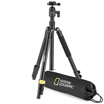 Afbeelding van NATIONAL GEOGRAPHIC Statiefset voor op reis met monopod, aluminium, poten in 4 delen, hendelvergrendeling, draagtas, kogelkop, snelsluiting, NGTR001L [exclusief Amazon]