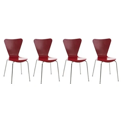 Afbeelding van CLP Calisto 4x Bezoekersstoel rood