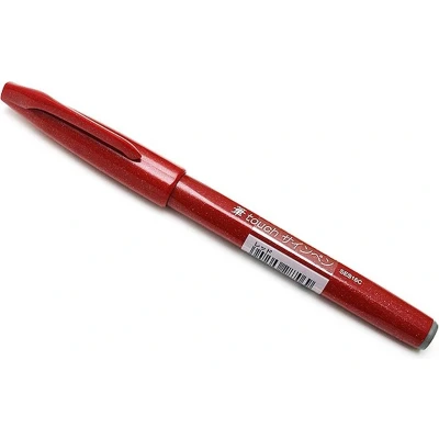 Afbeelding van Pentel Brush Sign SES15C Rood