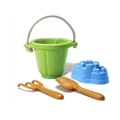 Afbeelding van Green Toys Strandset met emmer, hark en schep