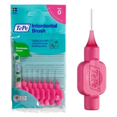 Afbeelding van TePe 132210 Interdentale Ragers Original Roze ISO maat 0 (8 stuks)