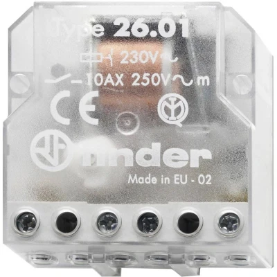 Afbeelding van Finder 26.01.8.230.0000 Stroomstootschakelaar Inbouw 1x NO 230 V/AC 10 A 2500 VA 1 stuk(s)