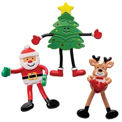 Afbeelding van Baker Ross AX329 Uitrekbare Kerst Figuurtjes Pakket Van 5, Nieuw Kerstspeelgoed Voor Kinderen, Ideaal Feestartikelen, Buit Of Prijzentas En De Kousen Onder Boom Mee Te Vullen.