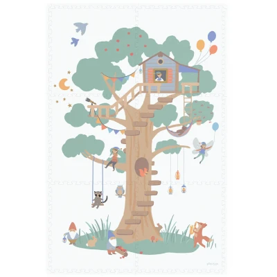 Afbeelding van Play&amp;go 2 in 1 foam speelmat eevaa treehouse 180x120 cm