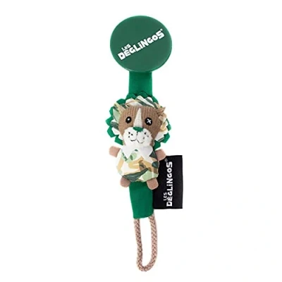 Afbeelding van Les Déglingos 36619 fopspeenketting Jelekros de Leeuw
