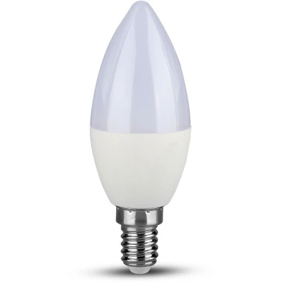 Afbeelding van V TAC VT 1818 E14 LED Lampen Kaars IP20 Wit 4W 320 Lumen 6400K