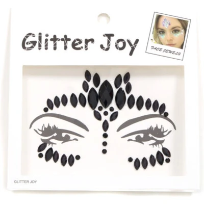 Afbeelding van Face en body jewels zwart (gezicht steentjes) nr 11