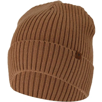 Afbeelding van Sarlini Muts heren Ribbed Taupe Effen One Size