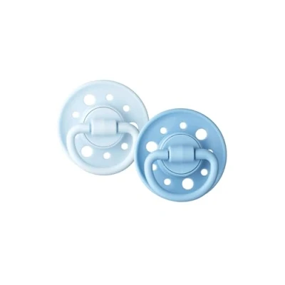 Afbeelding van DODIE Gaia ronde fopspenen, fopspeen voor baby&#039;s, 0 6 maanden, blauw, 2 stuks